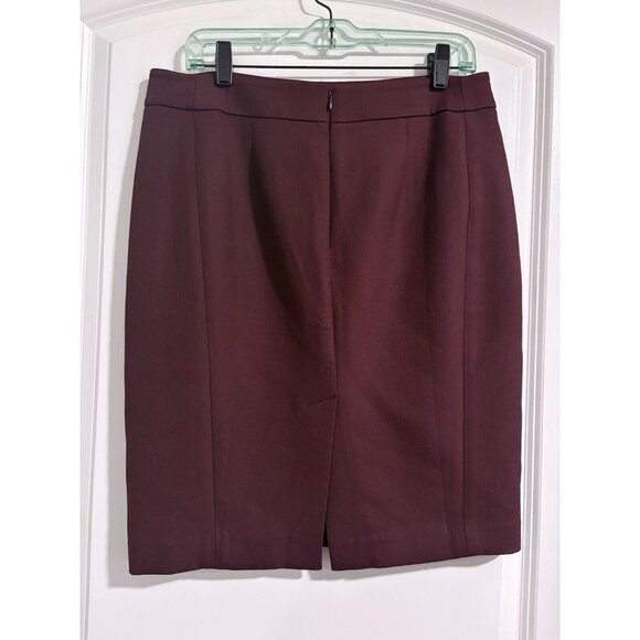 Women’s Pencil‎ Skirt Size 10 Ann Taylor LOFT (Polyester/Rayon) Burgundy color - Picture 1 of 3